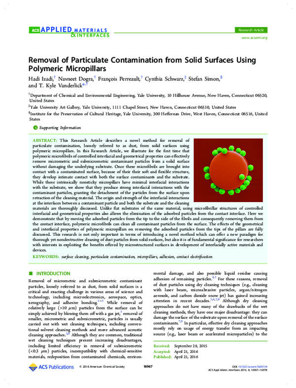 (PDF) Removal of Particulate Contamination from Solid Surfaces Using ...