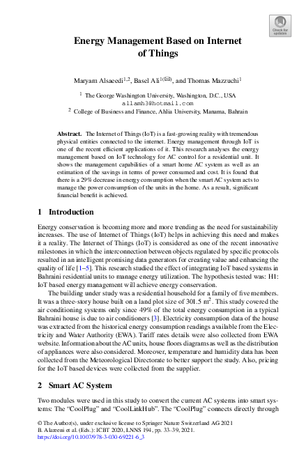 (PDF) Energy Management Based on Internet of Things