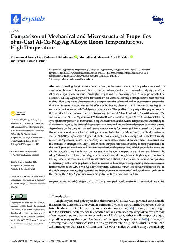 (PDF) Comparison of Mechanical and Microstructural Properties of as ...