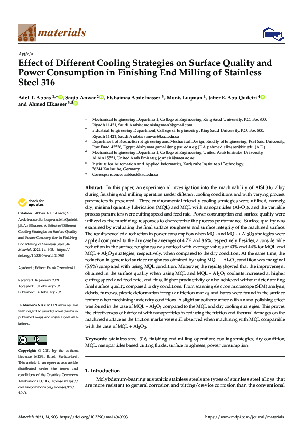 (PDF) Effect of Different Cooling Strategies on Surface Quality and ...