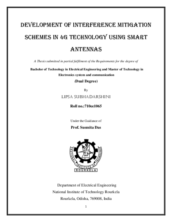 (PDF) Development of Interference Mitigation Schemes in 4G Technology ...
