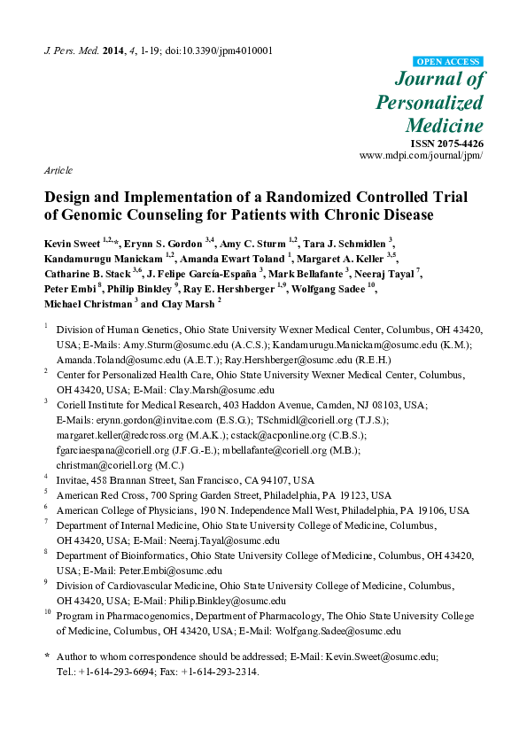 (PDF) Design and implementation of a randomized controlled social and ...
