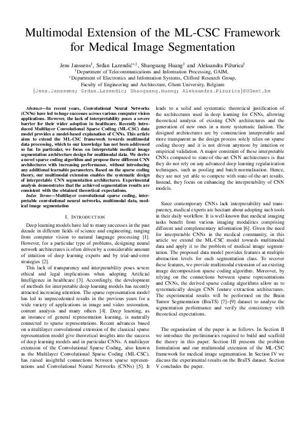 (PDF) Multimodal Extension of the ML-CSC Framework for Medical Image ...