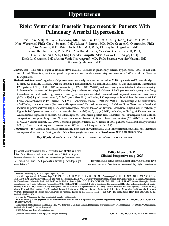 (PDF) Right Ventricular Diastolic Impairment in Patients With Pulmonary ...