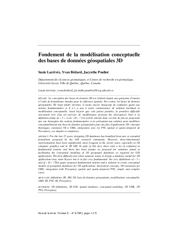 (PDF) Fondement de la modélisation conceptuelle des bases de données ...