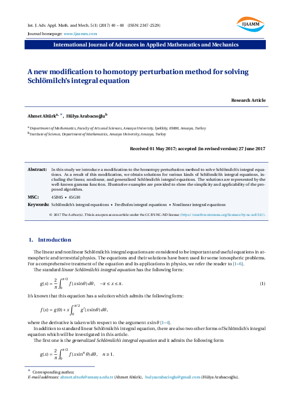 (PDF) A new modification to homotopy perturbation method for solving ...