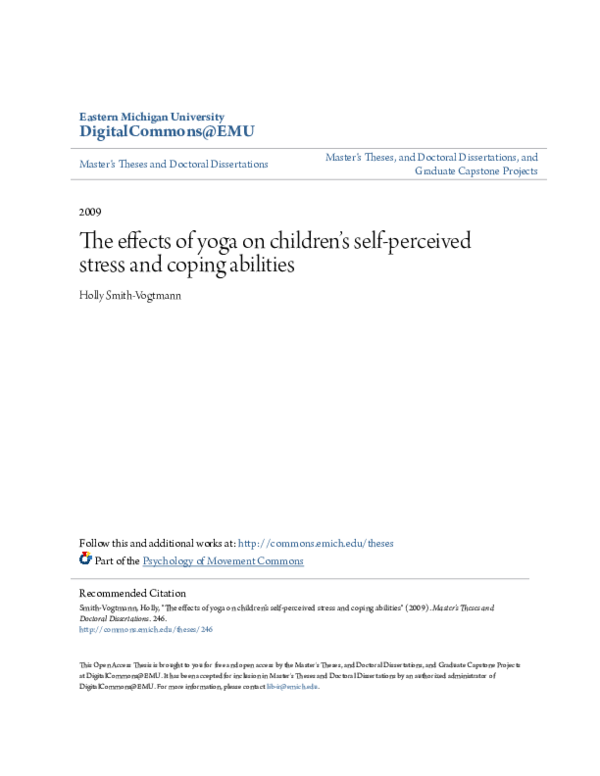 (PDF) The effects of yoga on children’s self-perceived stress and ...