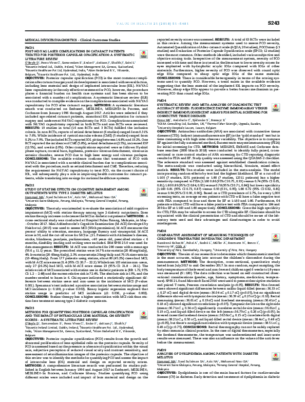 (PDF) PMD4 - Systematic Review and Meta-Analysis of Diagnostic Test ...