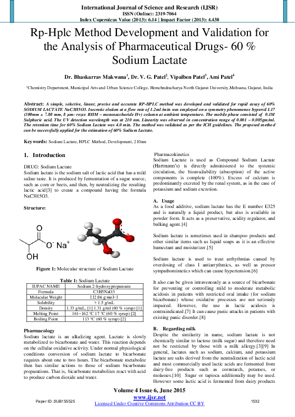(PDF) Rp-Hplc Method Development and Validation for the Analysis of ...