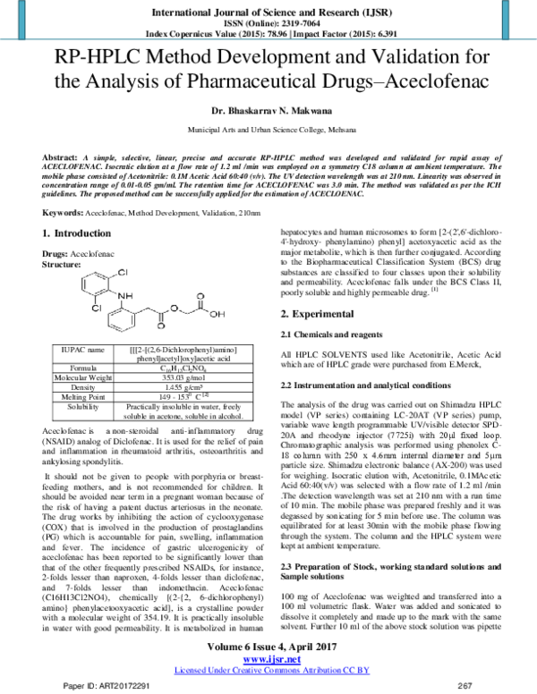 (PDF) RP-HPLC Method Development and Validation for the Analysis of ...