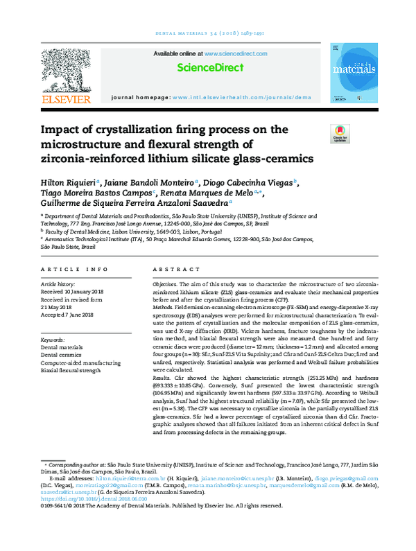 (PDF) Impact of crystallization firing process on the microstructure