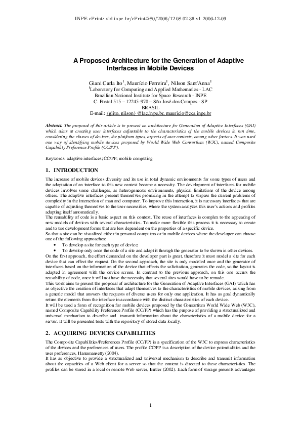 (PDF) A Proposed Architecture for the Generation of Adaptive Interfaces ...