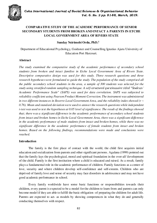 (PDF) COMPARATIVE STUDY OF THE ACADEMIC PERFORMANCE docx