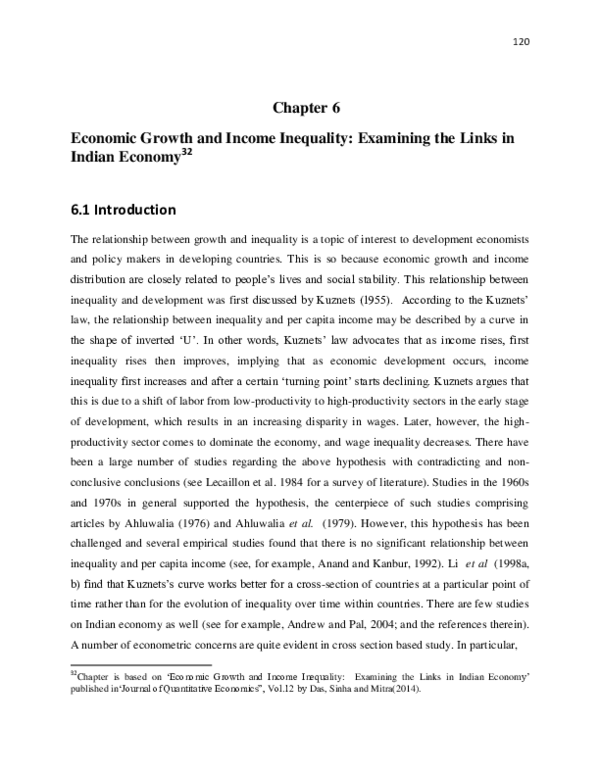 (PDF) Economic Growth and Income Inequality: Examining the Links in ...
