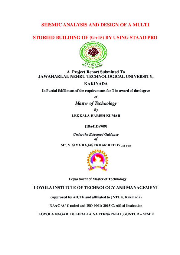 (PDF) SEISMIC ANALYSIS AND DESIGN OF A MULTI STORIED BUILDING OF (G+15 ...