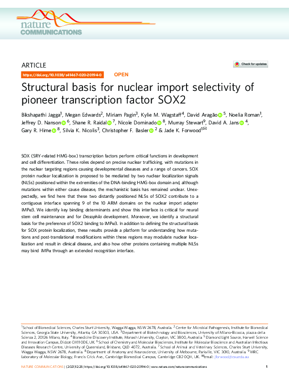 (PDF) Structural basis for nuclear import selectivity of pioneer ...