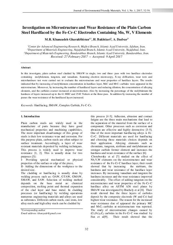 (PDF) Investigation on Microstructure and Wear Resistance of the Plain ...