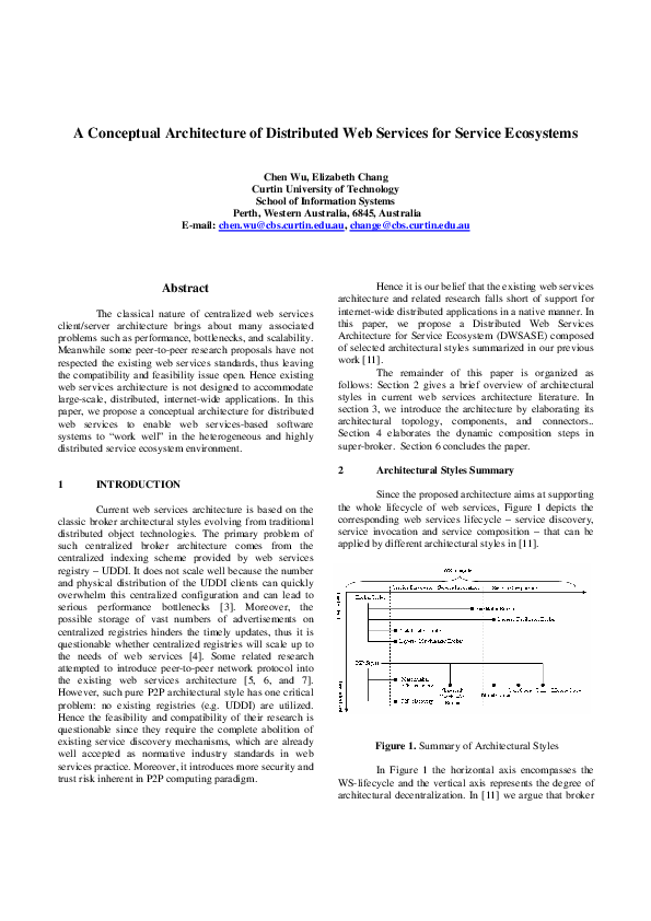 (PDF) A Conceptual Architecture of Distributed Web Services for Service ...