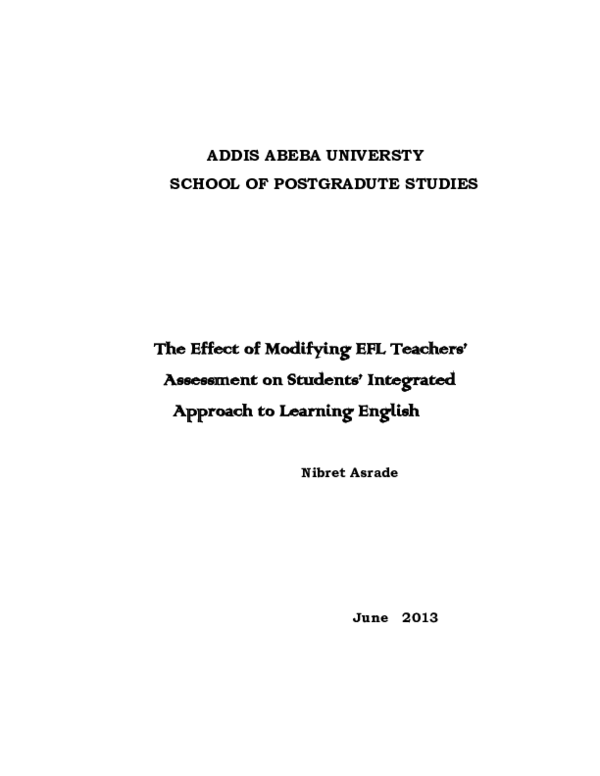 (PDF) The Effect of Modifying EFL Teachers’ Assessment on Students ...