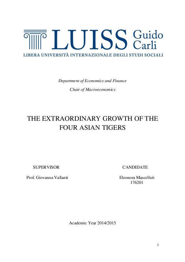 (PDF) The Extraordinary Growth of the Four Asian Tigers