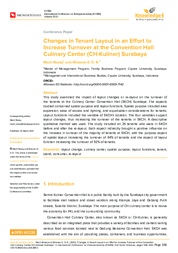 (PDF) Changes in Tenant Layout in an Effort to Increase Turnover at the ...