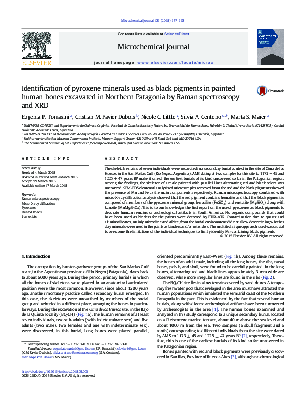 (PDF) Identification of pyroxene minerals used as black pigments in ...