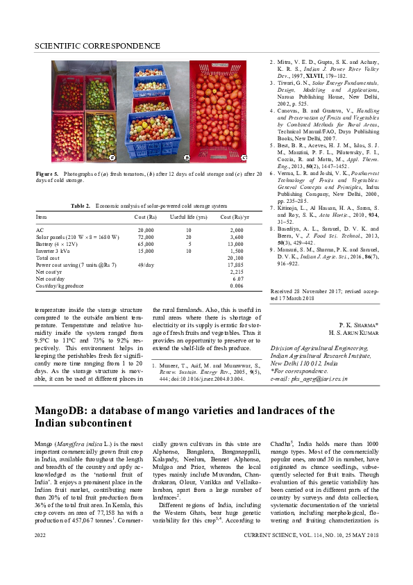 (PDF) MangoDB:A Database of Mango Varieties and Landraces of the Indian ...