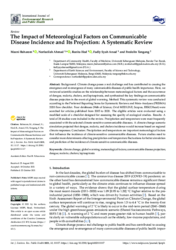 (PDF) The Impact of Meteorological Factors on Communicable Disease ...