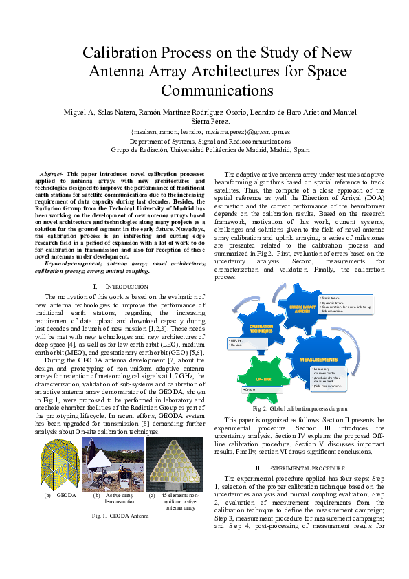 (PDF) Calibration process on the study of new antenna array ...