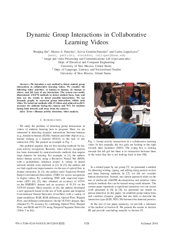 (PDF) Dynamic Group Interactions in Collaborative Learning Videos