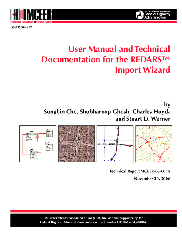 (PDF) User Manual and Technical Documentation for the REDARS Import Wizard Charles K Huyck
