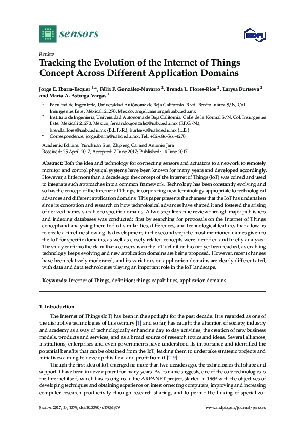 (PDF) Tracking the Evolution of the Internet of Things Concept Across ...