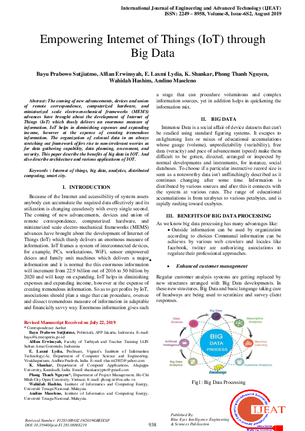 (PDF) Empowering Internet of Things (IoT) through Big Data