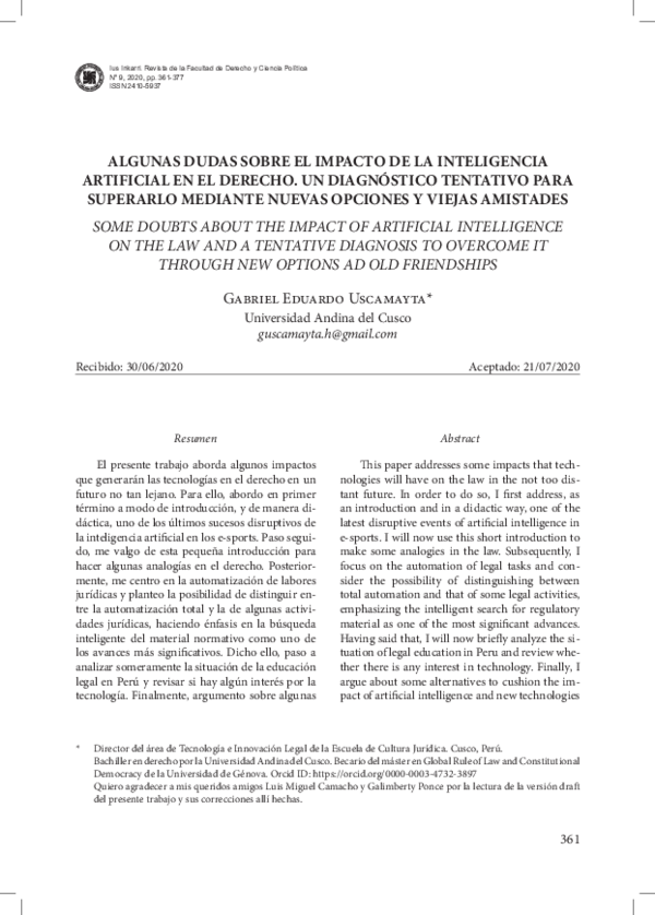 (PDF) Algunas dudas sobre el impacto de la inteligencia artificial en ...