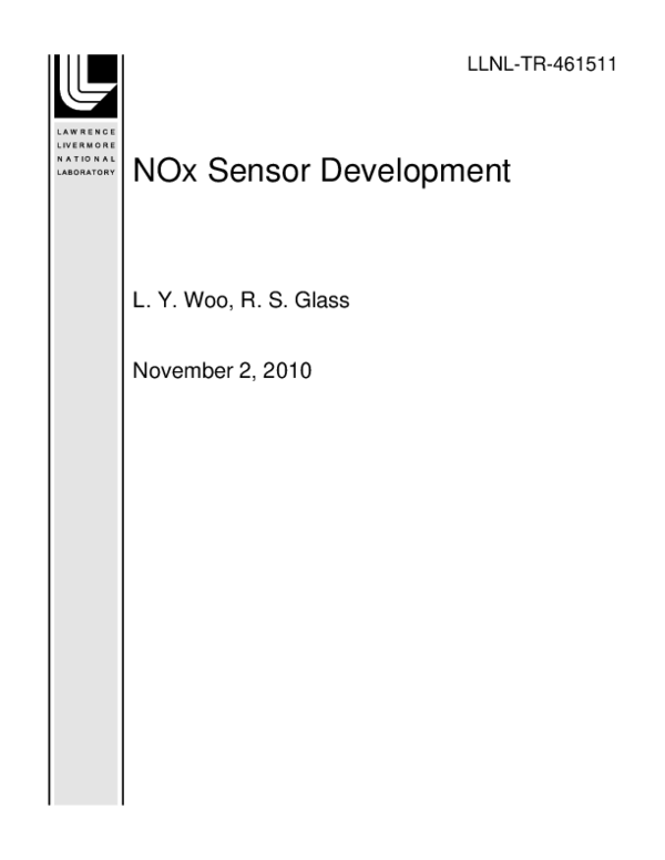 (PDF) NOx Sensor Development