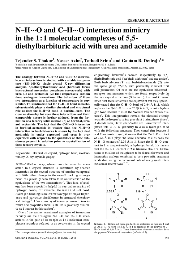 (PDF) N-H center dot center dot center dot O and C-H center dot center ...