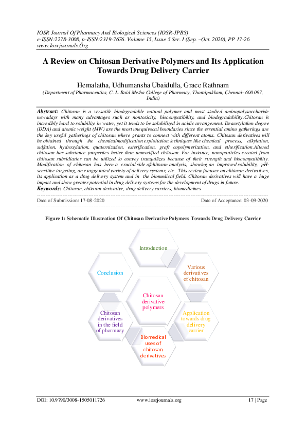 (PDF) A Review on Chitosan Derivative Polymers and Its Application ...