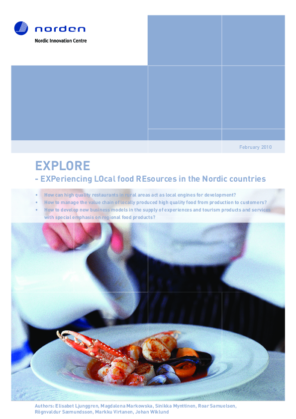(PDF) EXPLORE-Experiencing local food resources in the Nordic countries ...