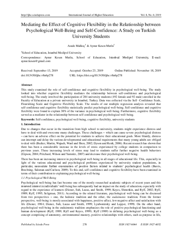 (PDF) Mediating the Effect of Cognitive Flexibility in the Relationship ...