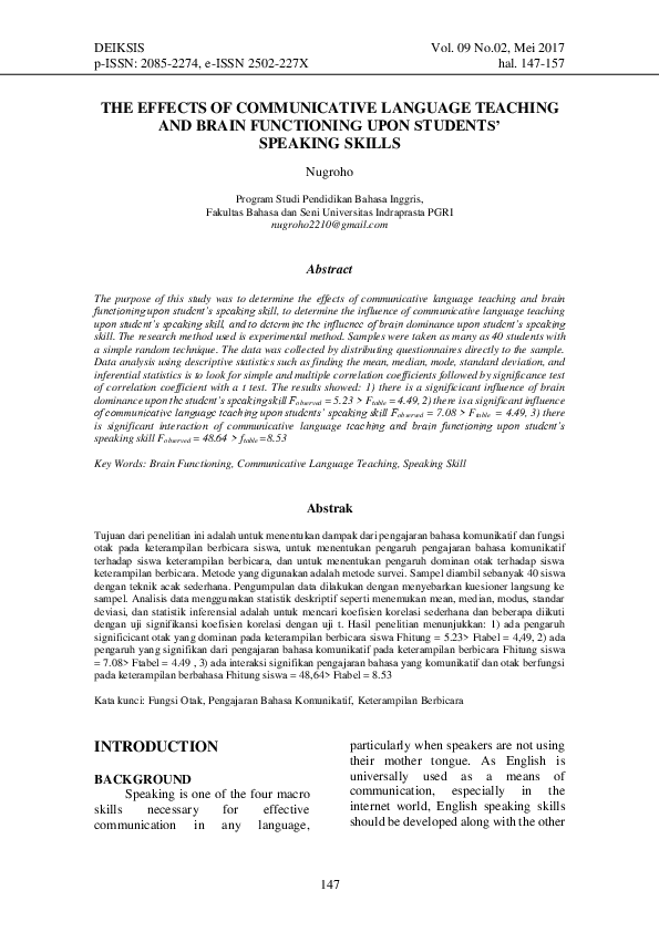 (PDF) The Effects af Communicative Language Teaching and Brain ...