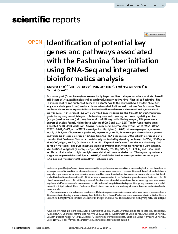 (PDF) Identification of potential key genes and pathways associated ...
