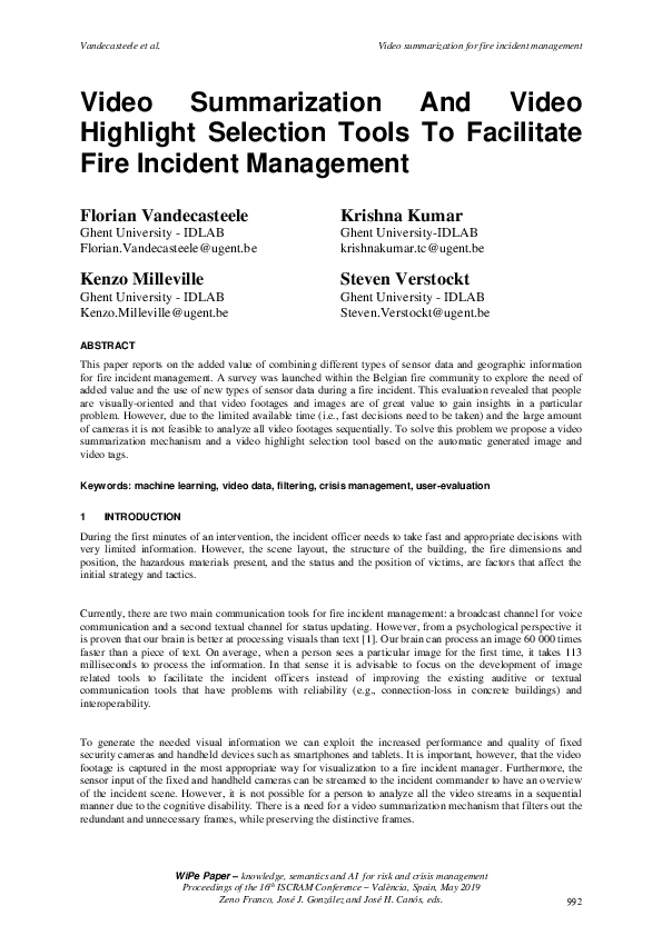 (PDF) Video Summarization And Video Highlight Selection Tools To ...