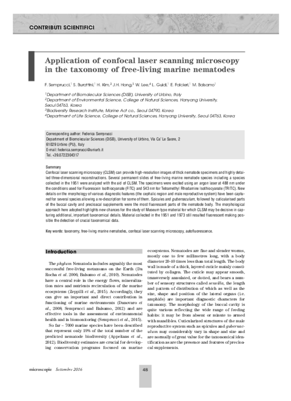 (PDF) Application of confocal laser scanning microscopy in the taxonomy ...