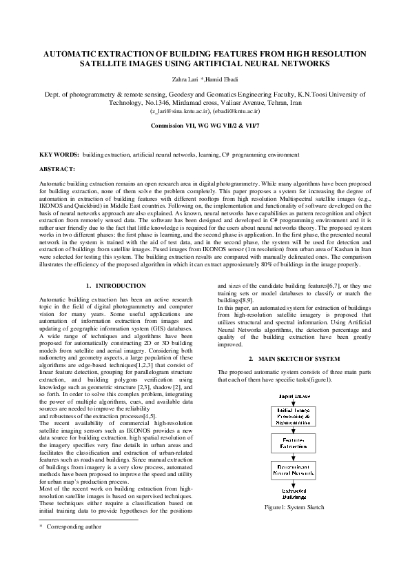 (PDF) Automatic Extraction of Building Features from High Resolution ...