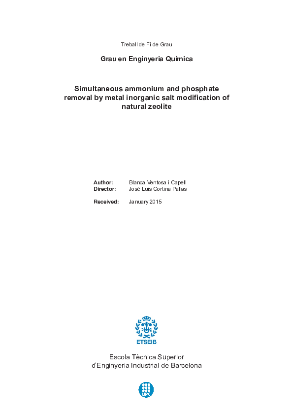 (PDF) Simultaneous ammonium and phosphate removal by metal inorganic ...