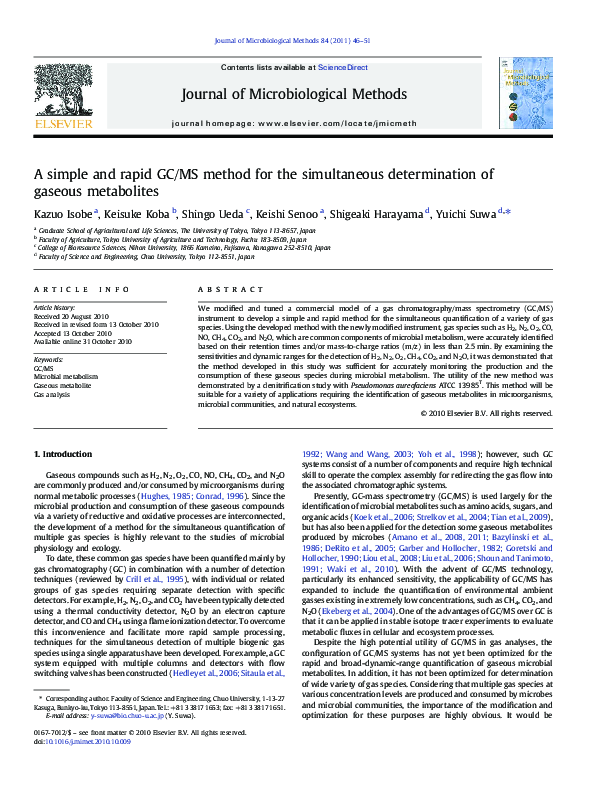 (PDF) A simple and rapid GC/MS method for the simultaneous ...