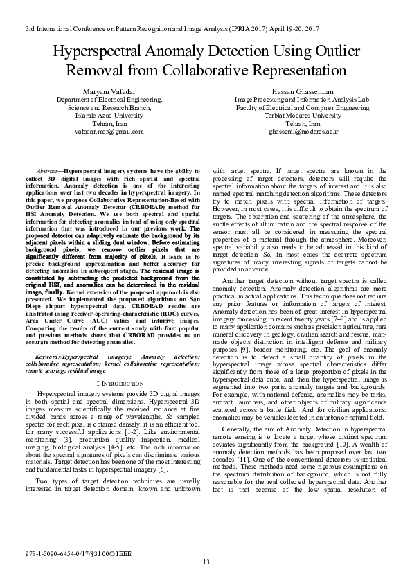 (PDF) Hyperspectral anomaly detection using outlier removal from ...