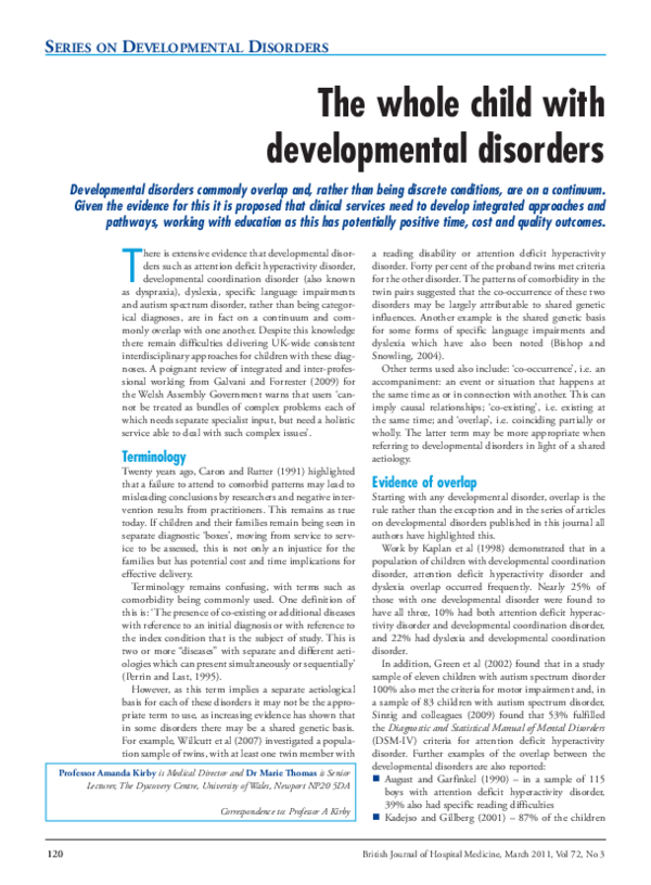 (PDF) The whole child with developmental disorders