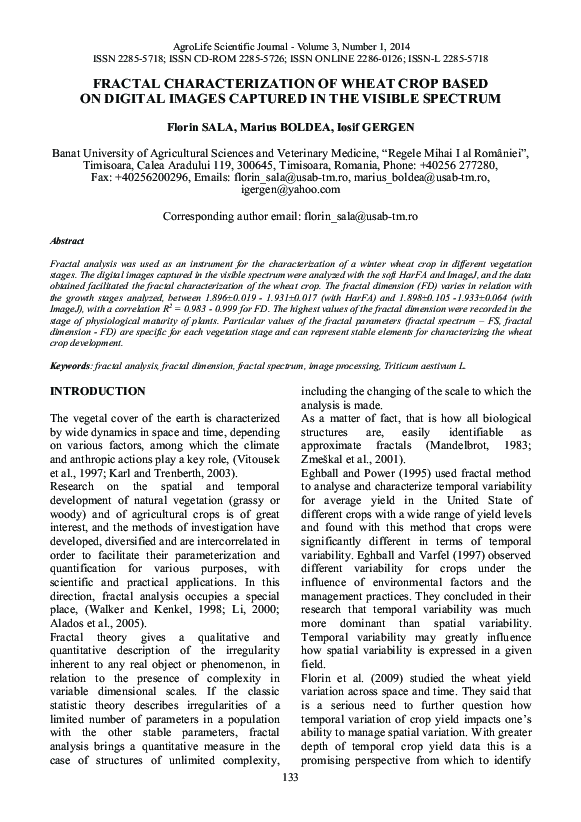 (PDF) Fractal characterization of wheat crop based on digital images ...