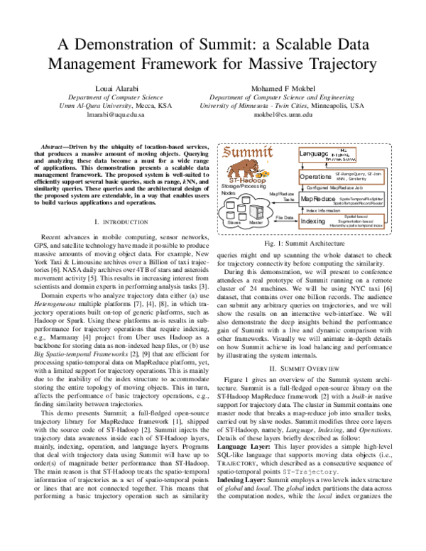 (PDF) A Demonstration of Summit: a Scalable Data Management Framework ...
